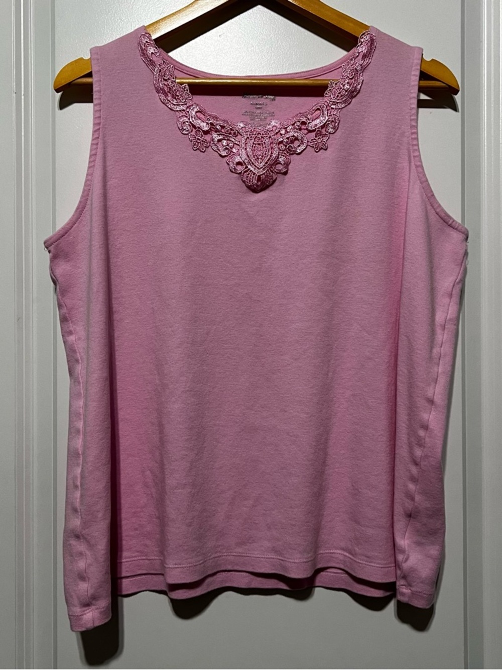 White Stag Women’s Lace Collar Tank Top in Pink